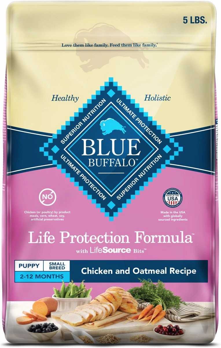 Blue Buffalo Life Protection Natural Chicken & Oatmeal Recipe Small Breed Puppy Dry Dog Food
