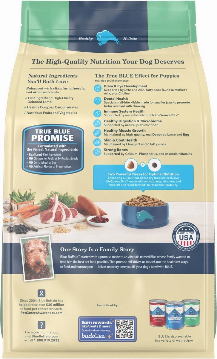 Blue Buffalo Life Protection Natural Lamb & Oatmeal Recipe Puppy Dry Dog Food