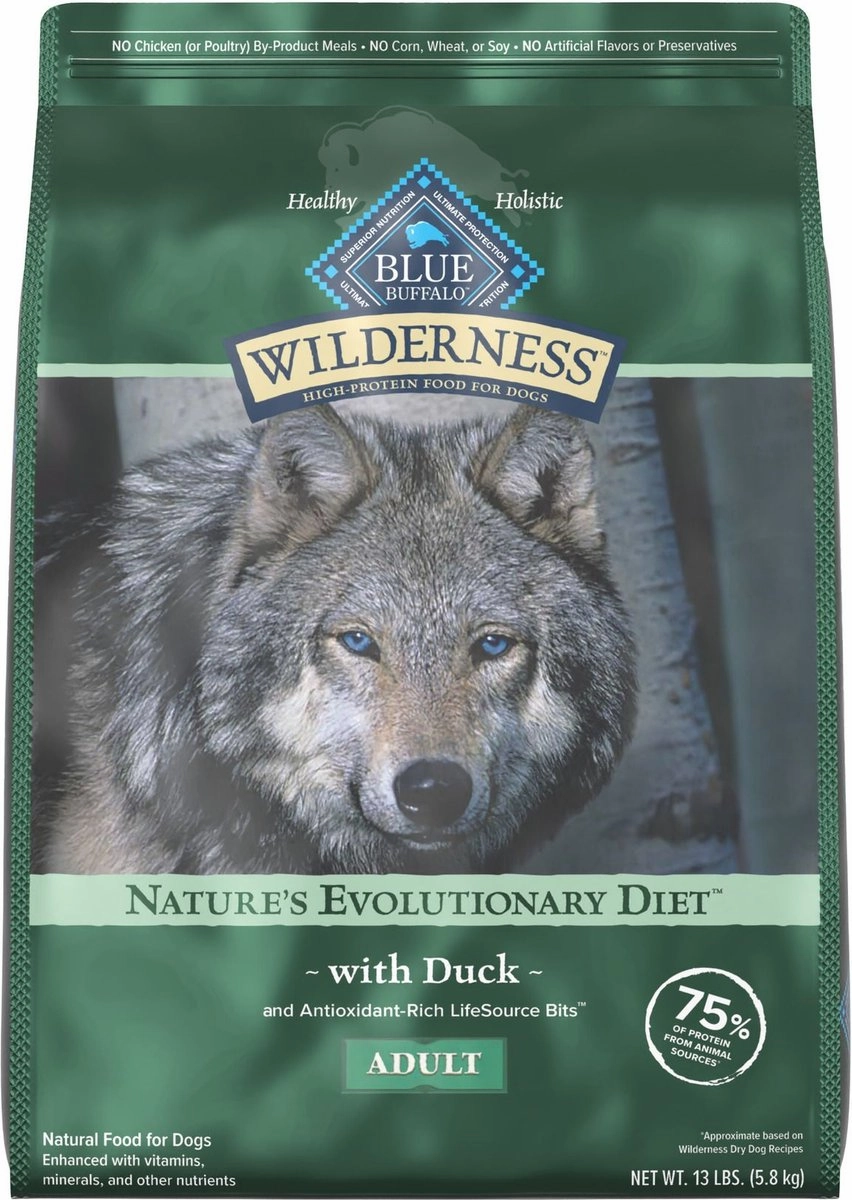 Blue Buffalo Wilderness Wholesome Grains Duck Recipe Adult Dry Dog Food