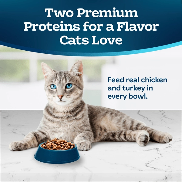 BLUE Tastefuls Multi-Protein Chicken & Turkey Cat Food Recipe Dry Cat Food, 7lb