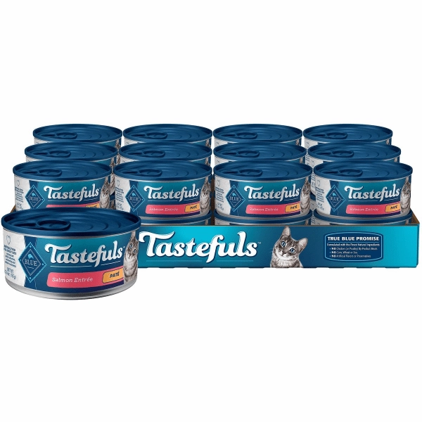 BLUE Tastefuls Salmon Entree Pate Canned Cat Food, 5.5oz