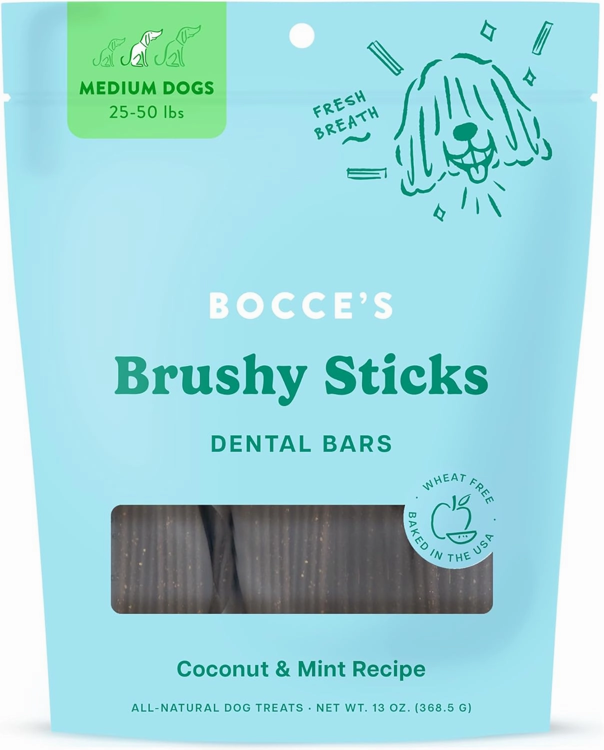 Bocce's Dailies Brushy Sticks Dental Treats