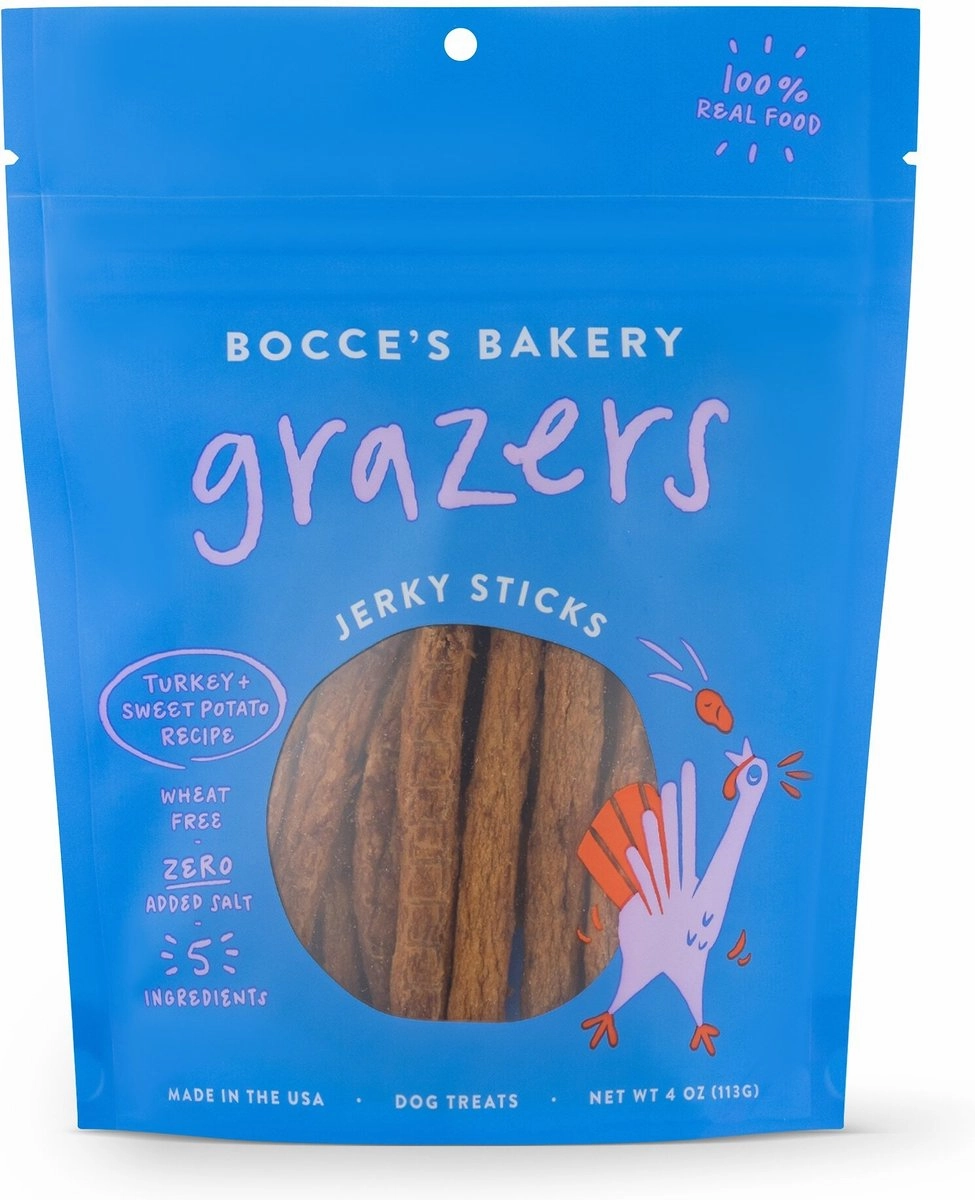Bocce's Jerky Sticks Turkey & Sweet Potato 4 oz.