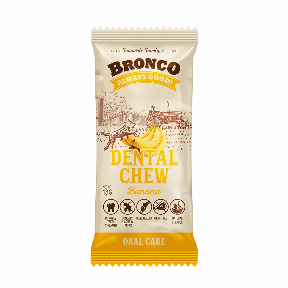 Bronco Dog Dental Chew Banana 18g
