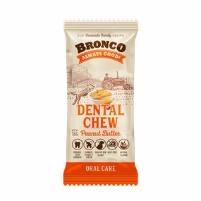 Bronco Dog Dental Chew Peanut Butter 18g