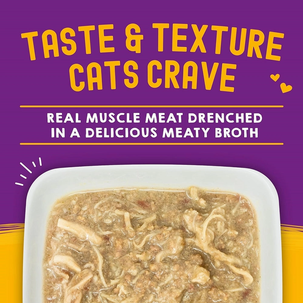 Carnivore Cravings  Chicken & Chicken Liver 100% Complete Balance Diet Recipe In Tasty Broth (Savory Shreds) Cat Pouch