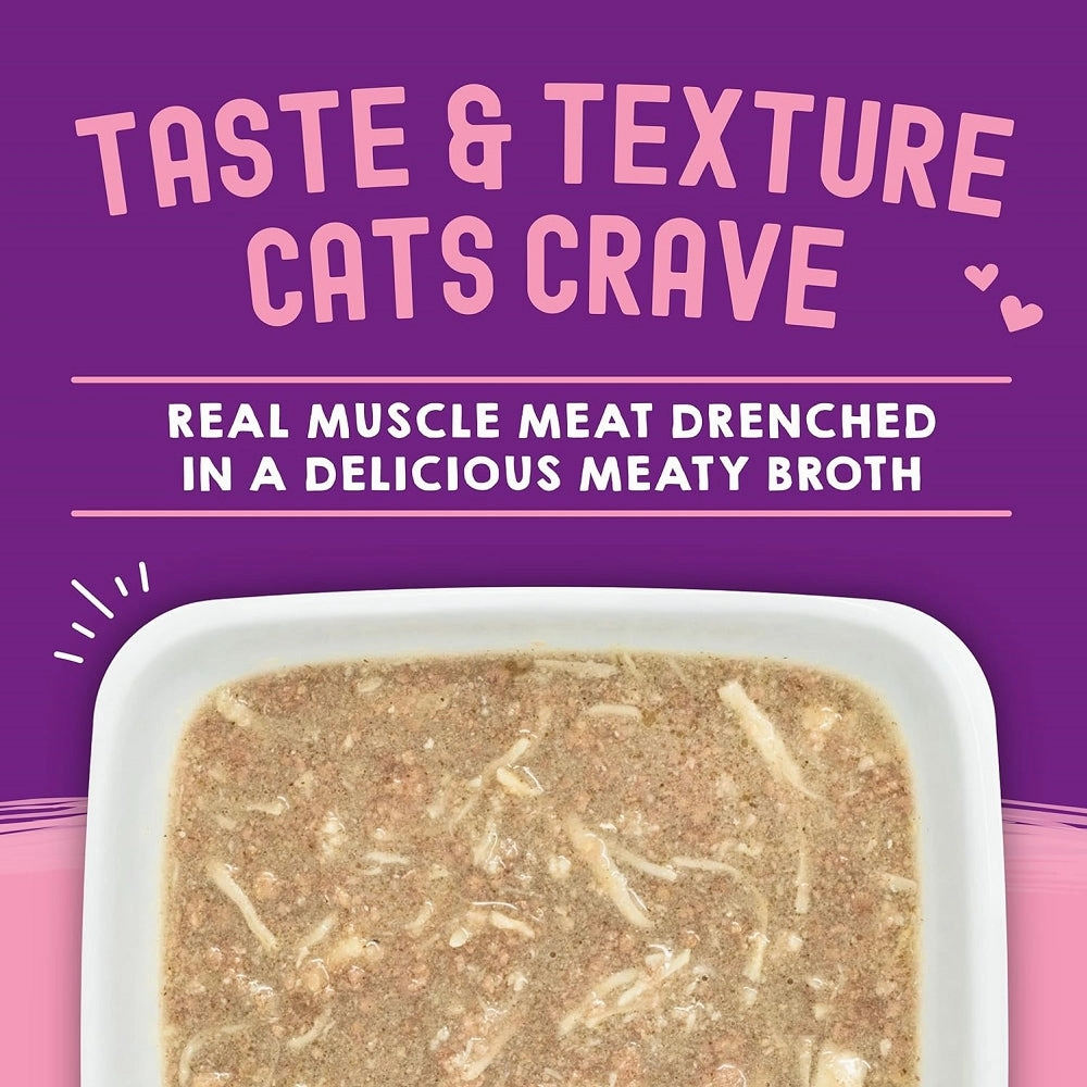 Carnivore Cravings Chicken & Salmon 100% Complete Balance Diet Recipe In Tasty Broth (Savory Shreds) Cat Pouch