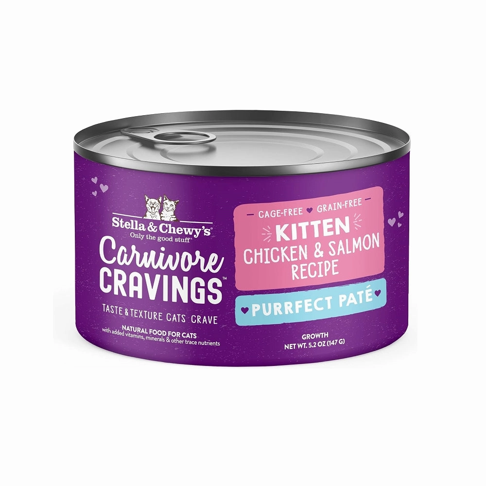 Carnivore Cravings  Kitten Chicken & Salmon 100% Complete Balance Diet Recipe Wet Cat Can