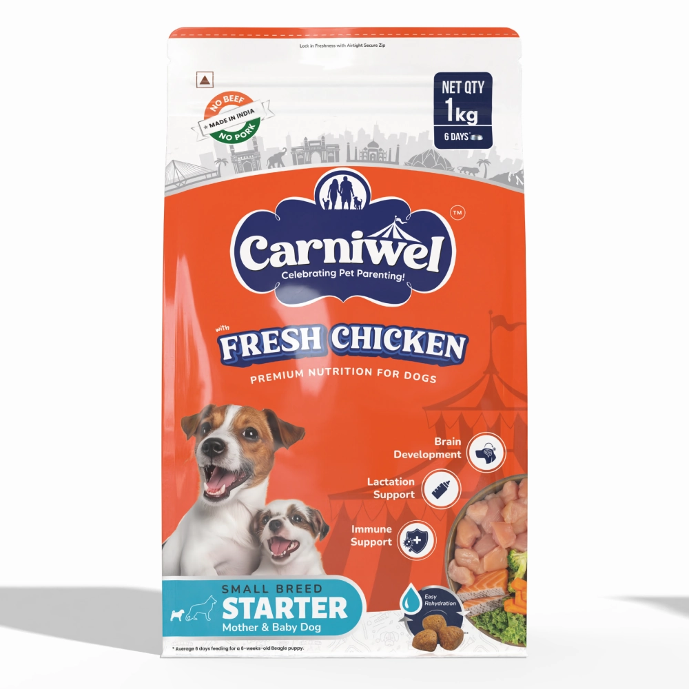 Carniwel Fresh Chicken Kibble Starter For Small Breed Mother & Baby Dog Dry Food