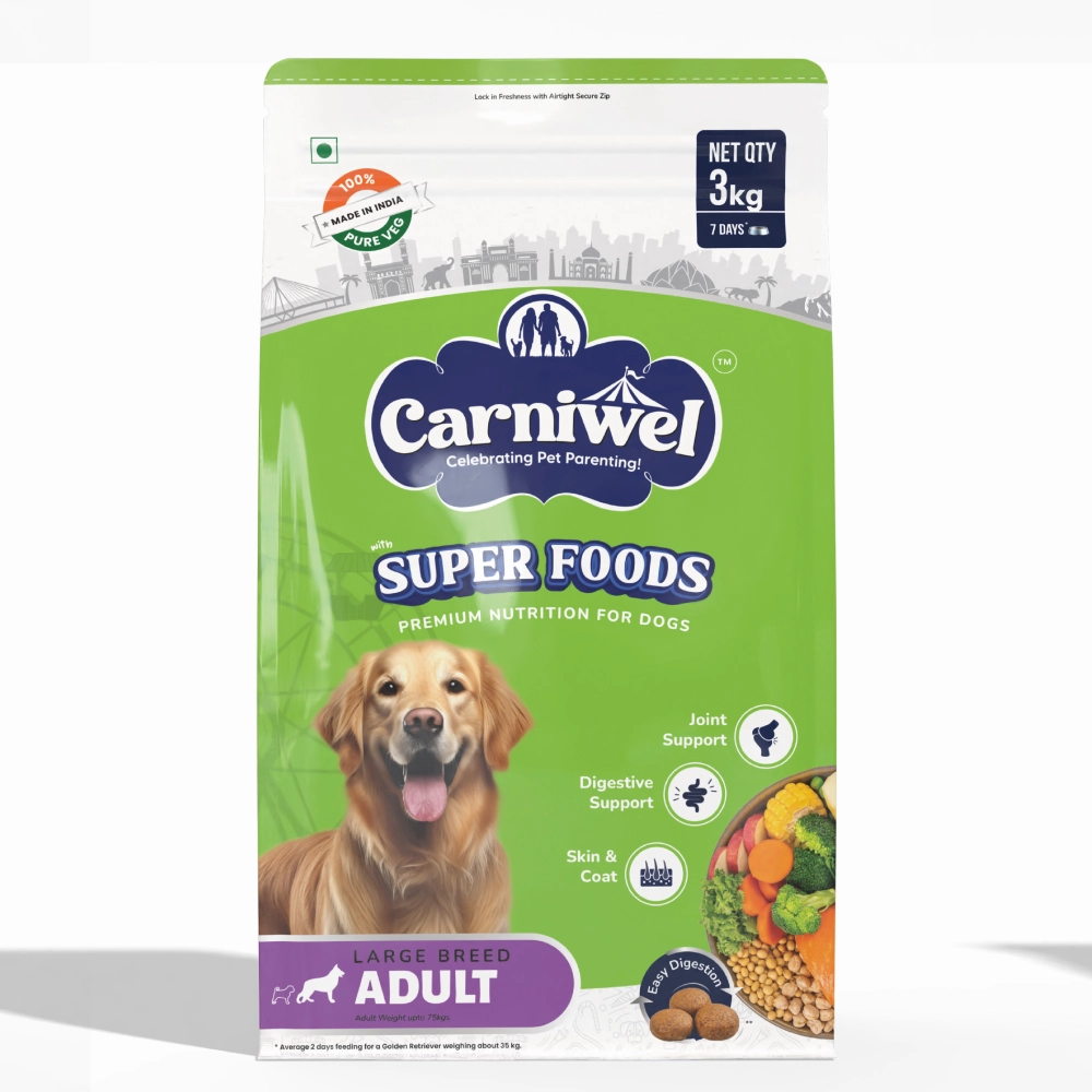 Carniwel Superfoods Veg For Large Breed Adult  Dog Dry Food