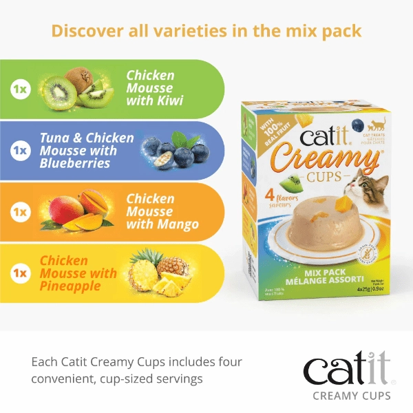 Catit Creamy Cups - Variety Pack Cat Treat