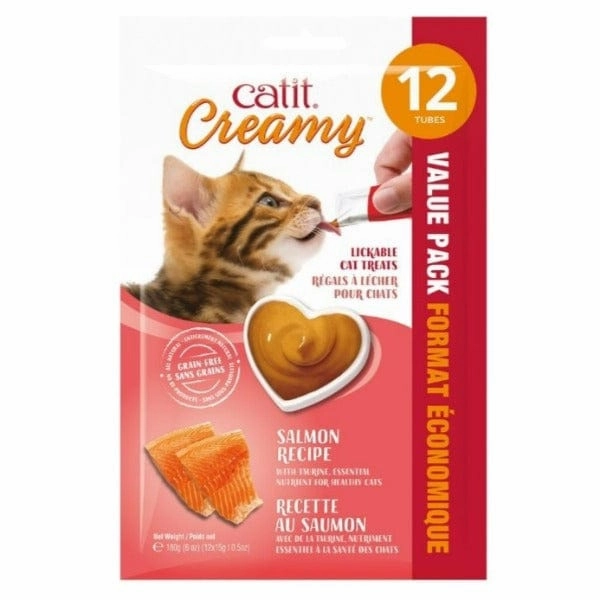 Catit Creamy Lickable Salmon Recipe Cat Treat