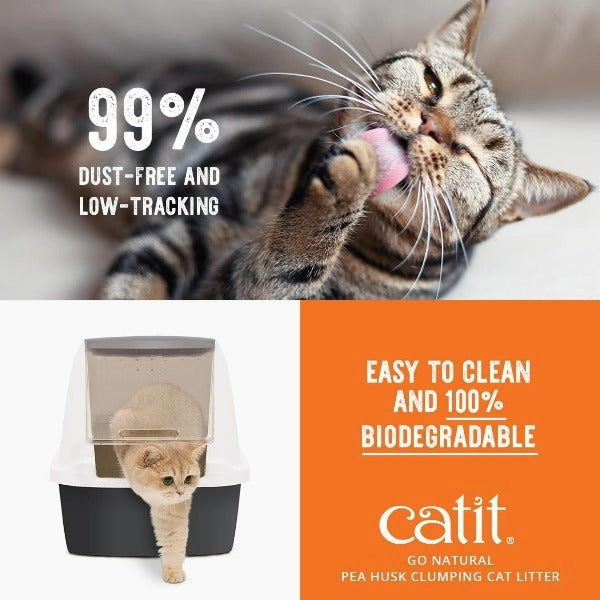 Catit Go Natural! Pea Husk Lavender-Scented Clumping Cat Litter, 5.6kg