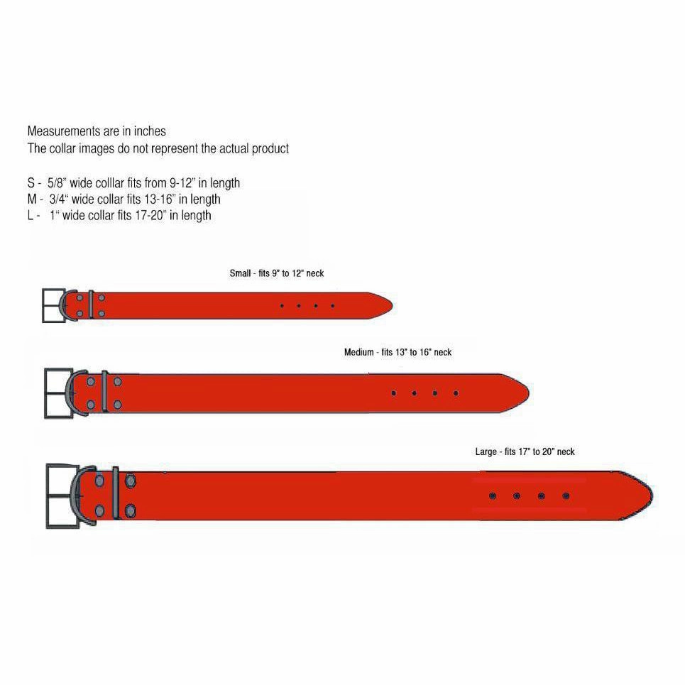 Cayman Collection Dog Collar Ferrari Red