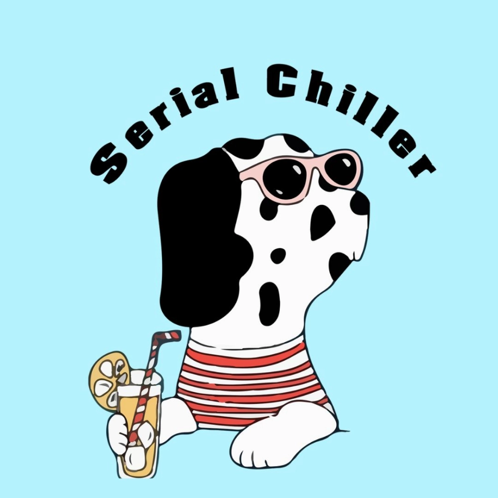 Cheeku Serial Chiller Graphic Cotton T Shirt for Dogs and Cats (Sky Blue)