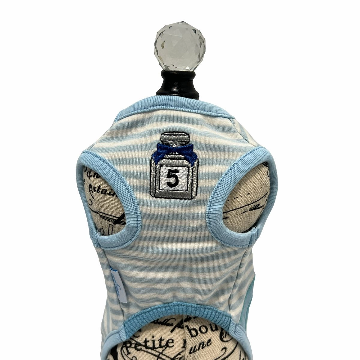 Chewnel No. 5 Perfume Sequin Dog Tank Blue
