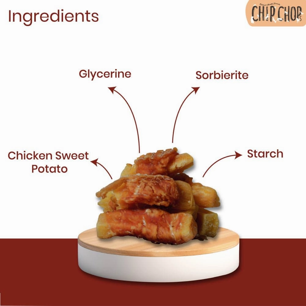 Chip Chops Chicken & Codfish Rolls and Sweet Potato Chicken Dog Treats Combo