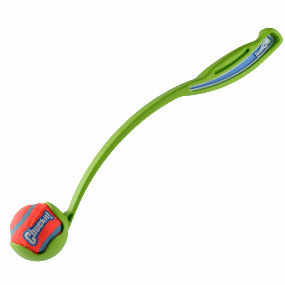 Chip Chops Chicken & Codfish Sandwich Treats & Chuckit! Sport 14 S Ball Launcher Toy Combo for Dogs