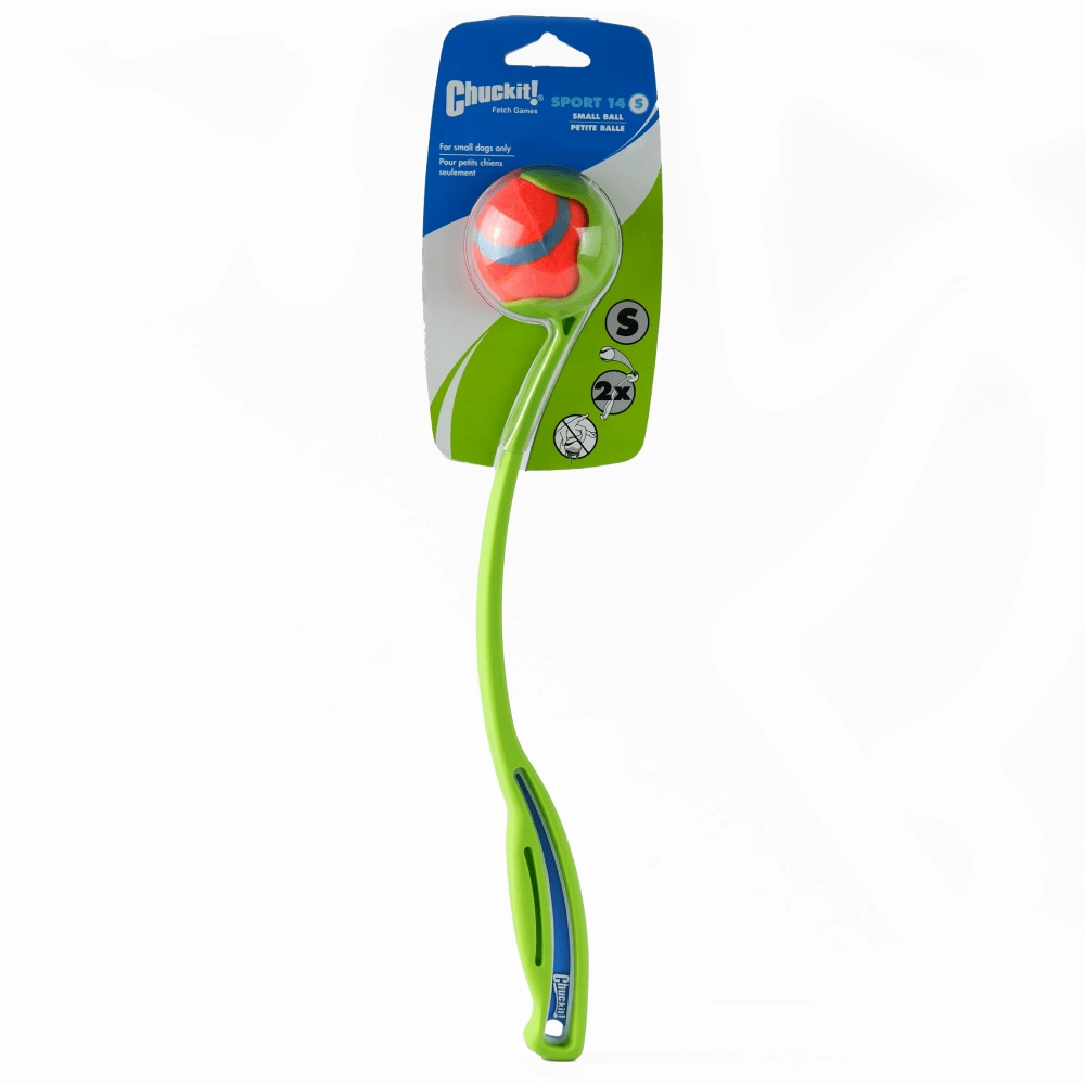 Chip Chops Chicken & Codfish Sandwich Treats & Chuckit! Sport 14 S Ball Launcher Toy Combo for Dogs
