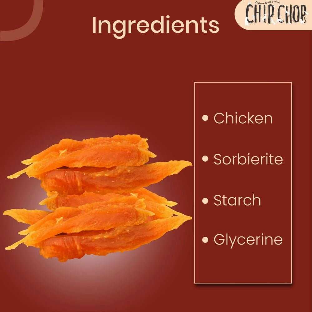 Chip Chops Chicken and Codfish Sandwich,  Sun Dried Chicken Jerky  and Chicken Tenders Dog Treats Combo