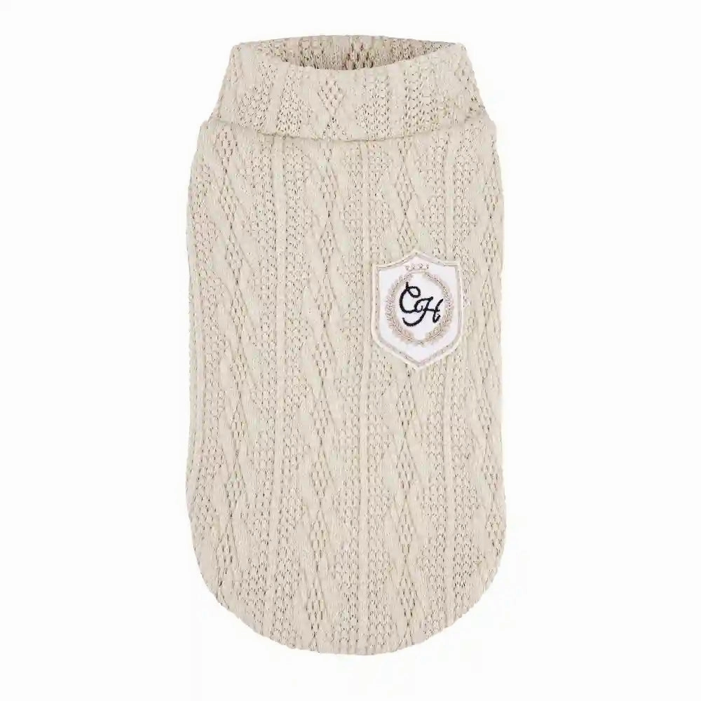 Chloe's Home Aspen Sweater for Dogs (Beige)