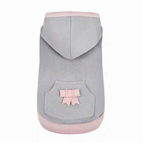 Chloe's Home New York Blouse Sweatshirt for Dogs (Grey/Pink)