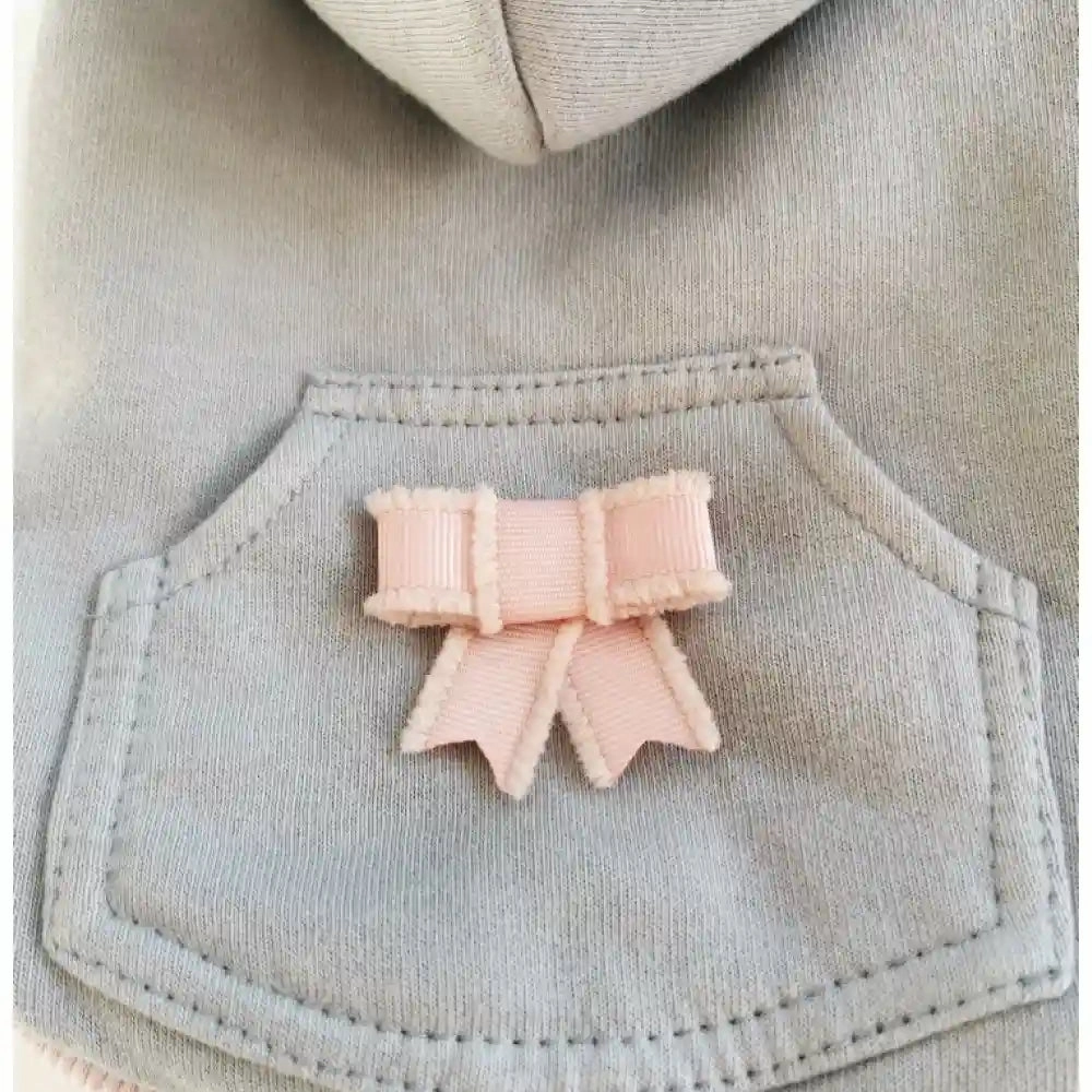 Chloe's Home New York Blouse Sweatshirt for Dogs (Grey/Pink)