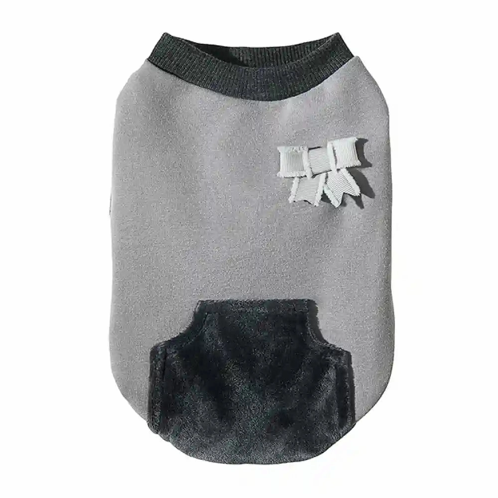 Chloe's Home Velvet Pajama Blouse for Dogs (Grey)