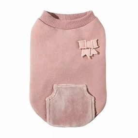 Chloe's Home Velvet Pajama Blouse for Dogs (Pink)