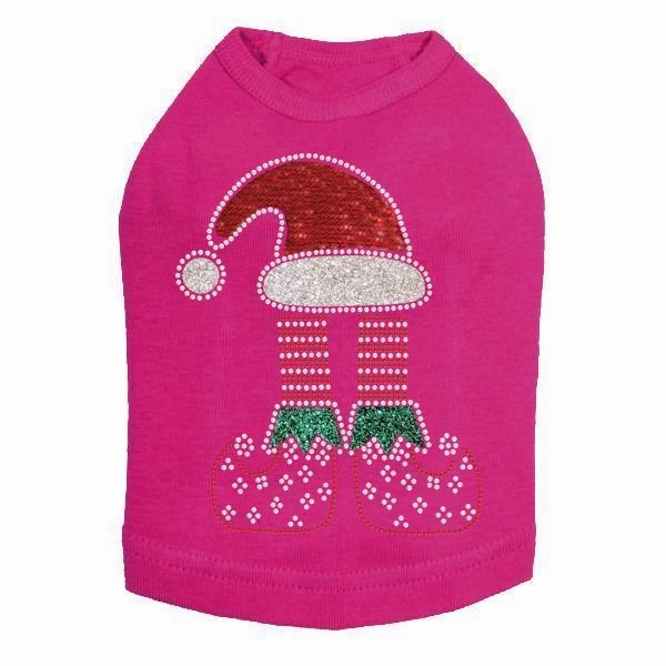 Christmas Elf Rhinestone Dog Tank