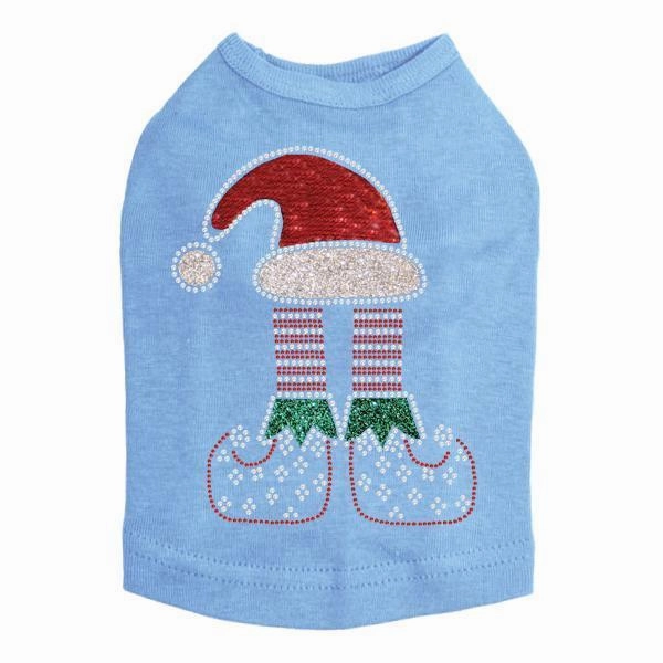 Christmas Elf Rhinestone Dog Tank