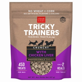 Cloud Star Tricky Trainers with Chicken Liver Crunchy Dog Treats
