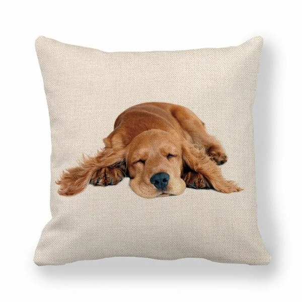 Cocker Spaniel Sleeping Throw Cushion