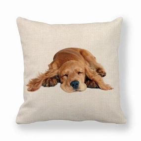 Cocker Spaniel Sleeping Throw Cushion