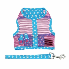 Cool Mesh Dog Harness And Leash Flip Flop Pink