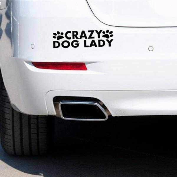 Crazy Dog Lady Car Decal