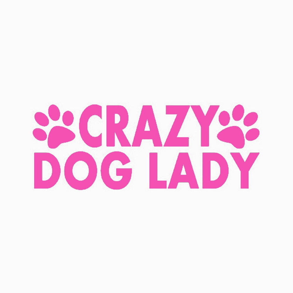 Crazy Dog Lady Car Decal