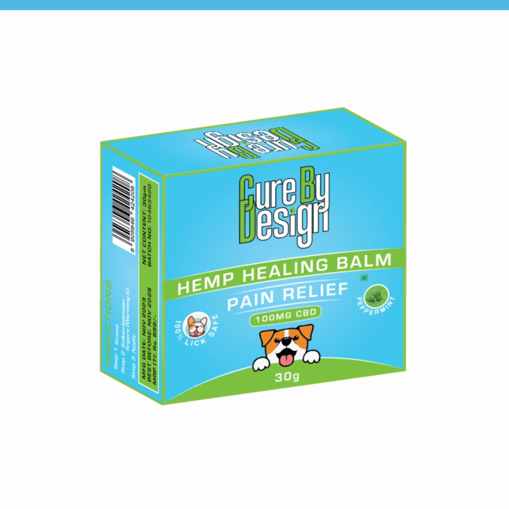 Cure By Design 100mg CBD Pain Relief Hemp Healing Balm for Dogs and Cats