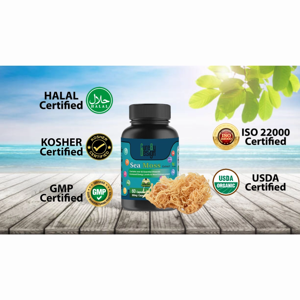 Cure By Design Sea moss Capsules for Dogs and Cats
