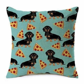 Dachshund A Slice of Pizza Throw Cushion