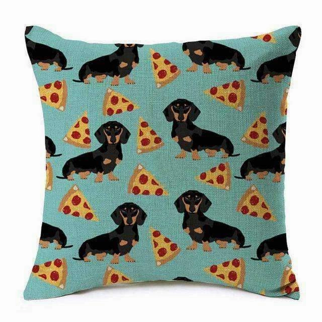 Dachshund A Slice of Pizza Throw Cushion