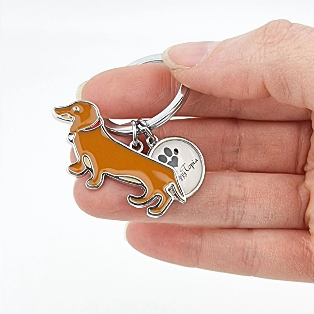 Dachshund Short Hair Key Ring