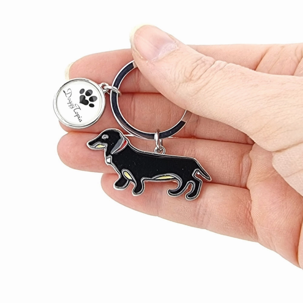 Dachshund Short Hair Key Ring