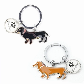 Dachshund Short Hair Key Ring