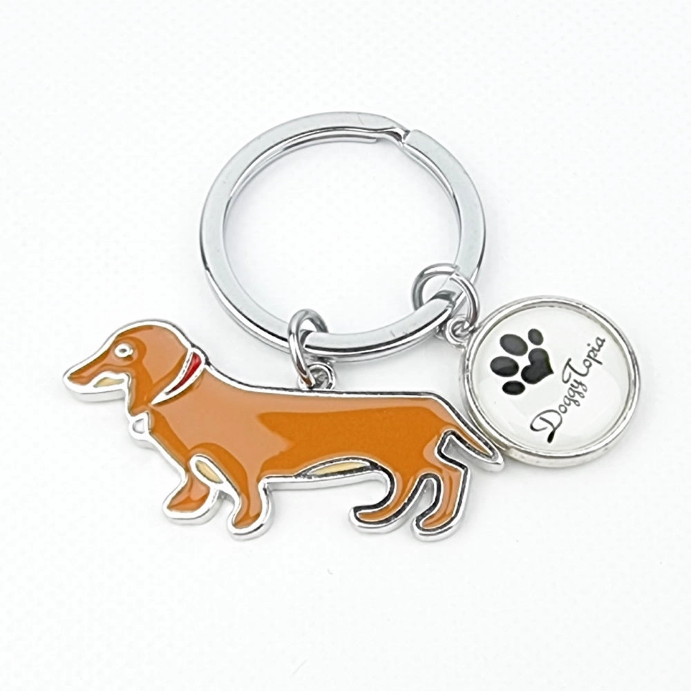 Dachshund Short Hair Key Ring