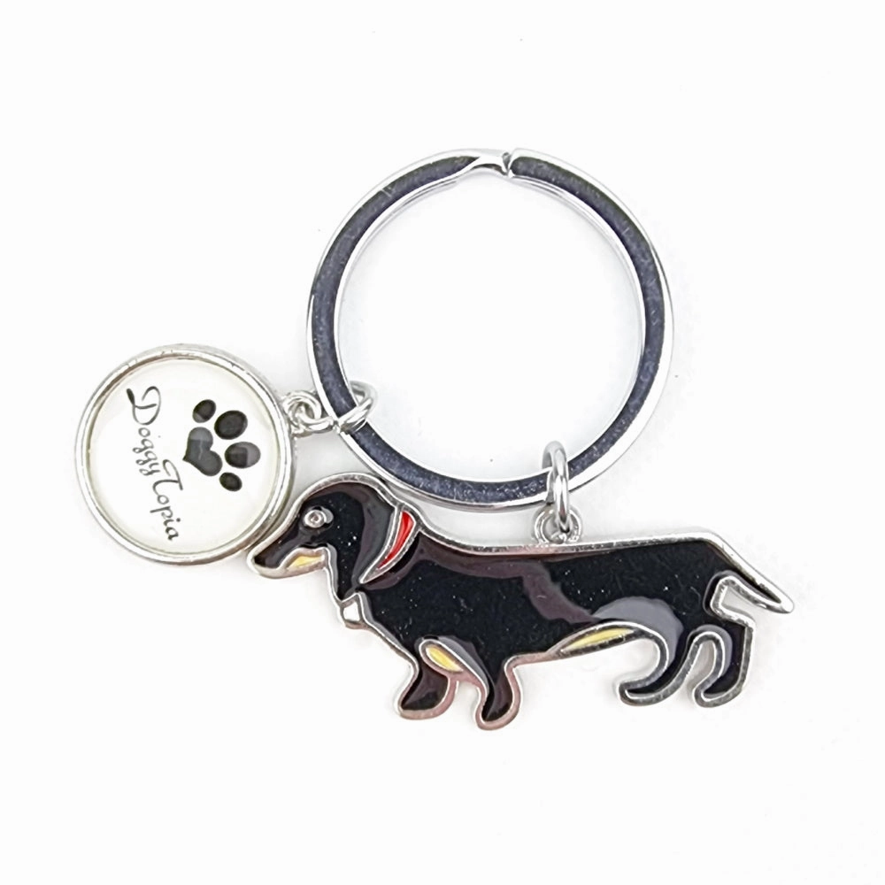 Dachshund Short Hair Key Ring