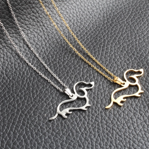 Dachshund Silhouette Necklace
