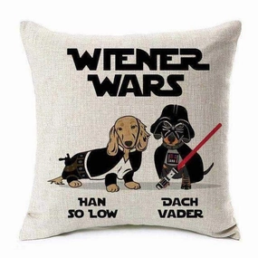 Dachshund Wiener Wars Throw Cushion