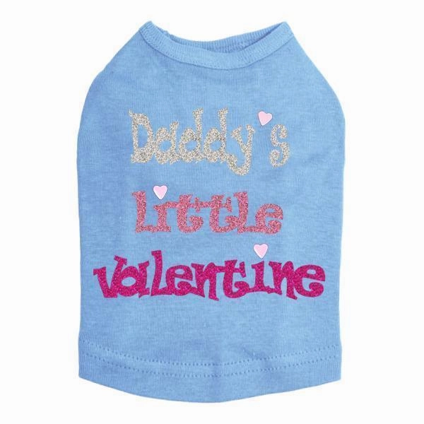 Daddy's Little Valentine Rhinestone Dog Tank