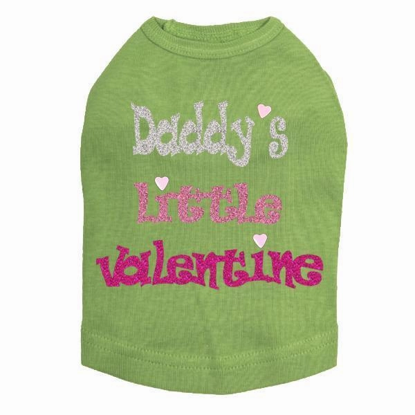Daddy's Little Valentine Rhinestone Dog Tank